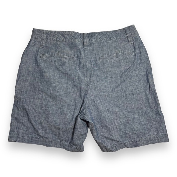 Lands End Women’s Mid-rise Evening Sky Chambray Shorts - Picture 2 of 7